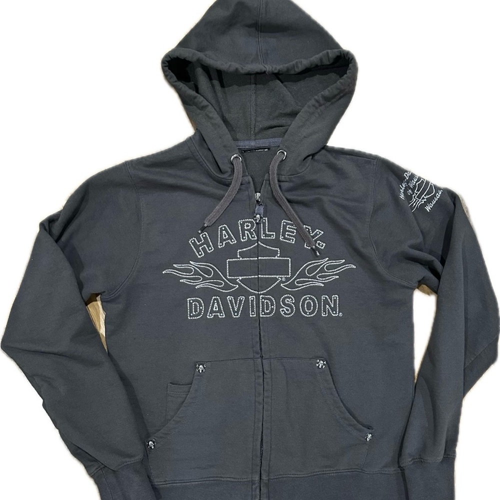 Harley-Davidson Charcoal Zip-Up Hoodie
